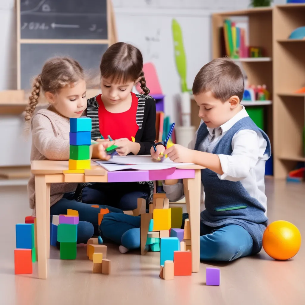 Zajęcia z logopedii przy stole